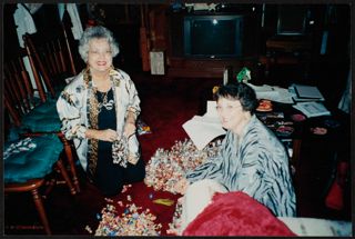 Marilyn Jones and Betsy Billinger Fill Candy Bags for Zeta Nu Chapter Photograph