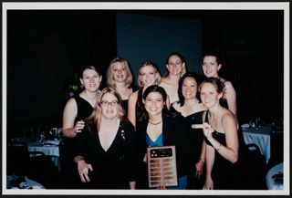 Gamma Alpha and Zeta Pi Members and Others With Standards of Excellence Awards at COTS Photograph, 2003