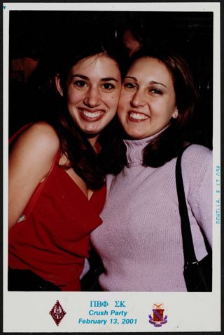 Rosemary Bonilla and Lauren Cambias at Crush Party Photograph, February 13, 2001