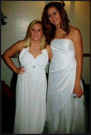 Cadey Campbell and Britney Crum on Initiation Day Photograph, November 1, 2008