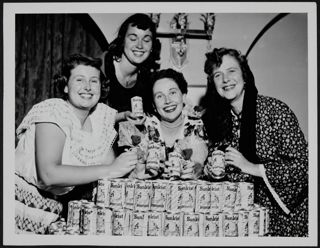 Santa Barbara Alumnae With Sunkist Lemonade Cans Photograph