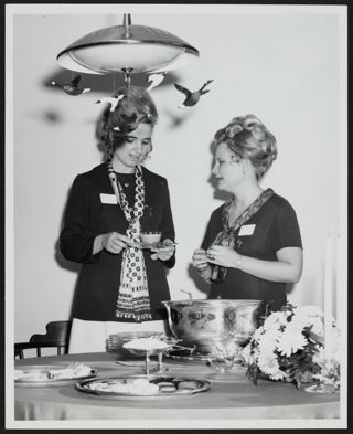 Anita Mae Seiler and Luella Wagner at Epsilon Phi Chapter Tea Photograph