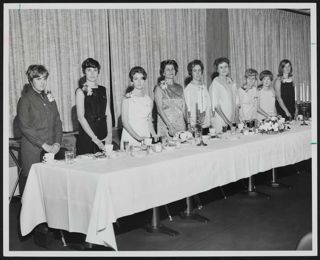 Head Table at Epsilon Nu Chapter Installation Banquet Photograph, October 1968