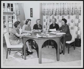 National Council Members Meeting in Conference Room Photograph, January 1957