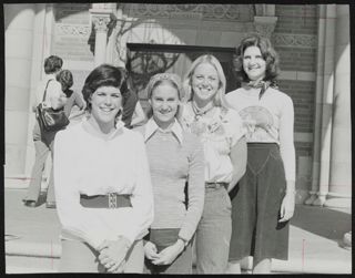 Ryder, Moffit, Weitz, and Jarrett in Front of Royce Hall Photograph, Fall 1976