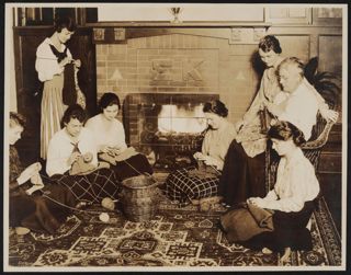 Epsilon Chapter Knitting Circle Photograph, c. 1920