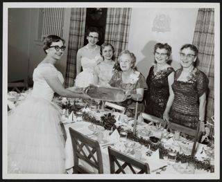 Gamma Alpha Chapter Passing of the Silver Photograph, 1950s