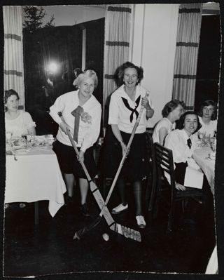 Helen Corbett and Speed Baker at Convention Costume Parade Photograph, June 1948