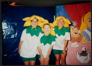 Mayden, Edmondson, and Cathcart in "Alice in Sigmaland" Skit Photograph, Fall 1995