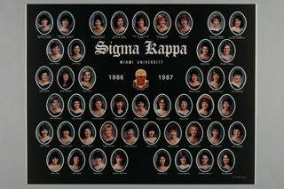 Alpha Iota Chapter, Miami University, Composite Photograph, 1986-1987