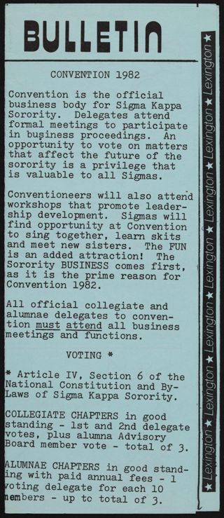 1982 Convention Bluegrass Bulletin