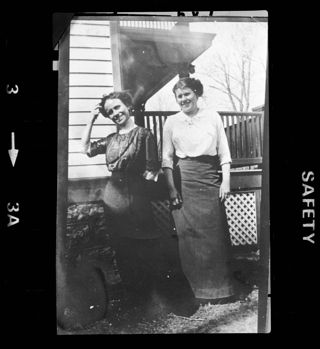 Mary Louise Gay and Grace Ada Small at Installation of Xi Chapter Photograph 2, April 1, 1913