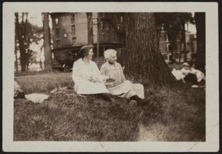 Mary Low Carver and Ruby Carver Emerson At Colby College Photograph, c. 1924