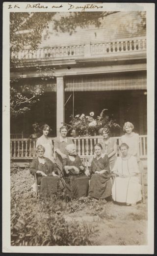 Mary Low Carver and Louise Helen Coburn With Family Members Photograph