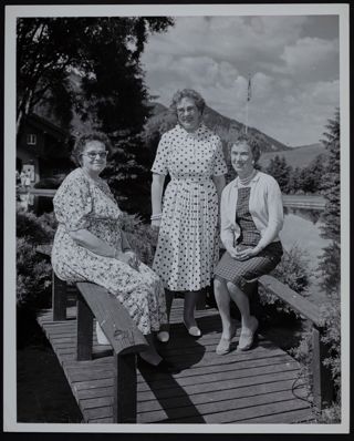 Perkins, Chandler, and Brier At Sun Valley Convention Photograph, 1960