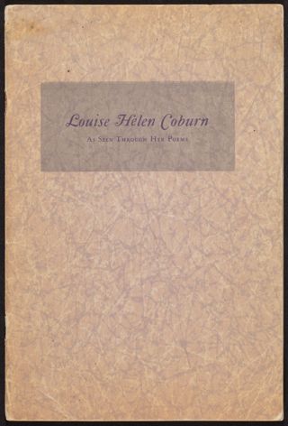 Louise Helen Coburn As Seen Through Her Poems Booklet