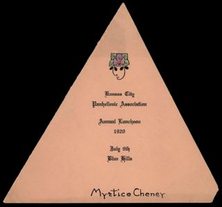 Kansas City Panhellenic Association Annual Luncheon Program, July 9, 1920