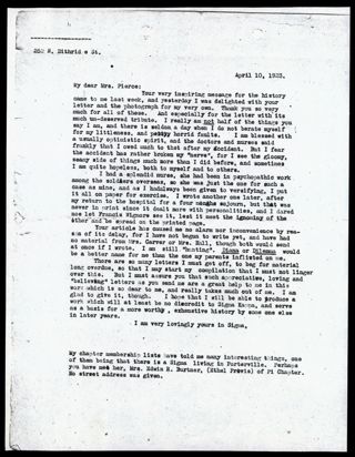 Emma E. Kinne to Ida Pierce Letter 1, April 10, 1923