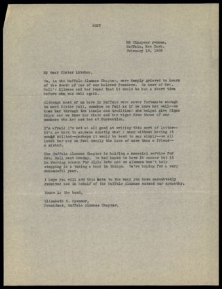 Elizabeth C. Spencer to Ruth E. Litchen Letter 2, February 18, 1935