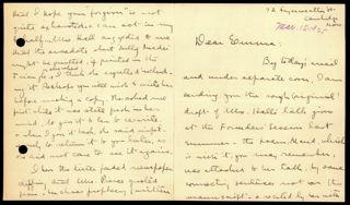 Ruby C. Emerson to Emma E. Kinne Letter, March 15, 1925