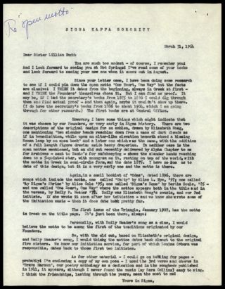 Lillian M. Perkins to Lillian Budd Letter, March 31, 1964