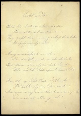 Violet Talk Poem