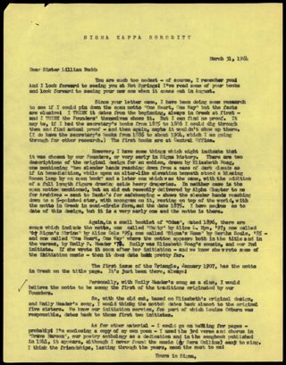 Lillian M. Perkins to Lillian P. Budd Letter, March 31, 1964