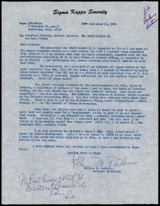 Lillian M. Perkins to Collins, Clarkson, and Vernon Letter, September 16, 1980