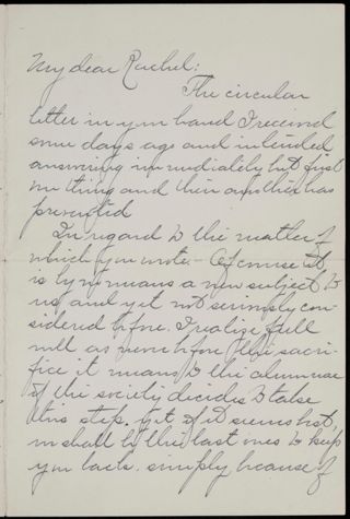 Edna F. Dascombe to Rachel J. Foster Letter, January 31, 1899