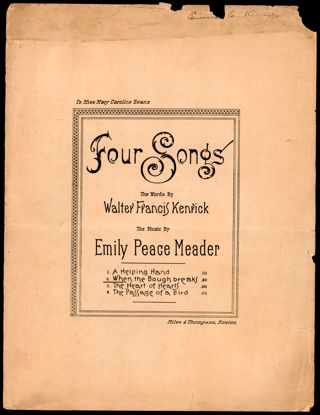 When the Bough Breaks Sheet Music 1, 1896