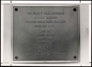 Centennial Plaque Photograph, November 9, 1974