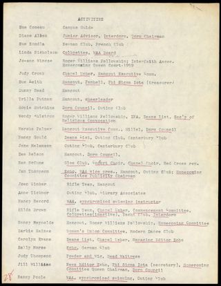 Activities List