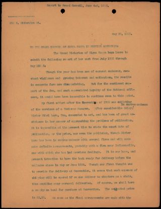 Report to Grand Council, June 4-5, 1923