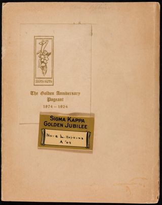 The Book of Word of the Pageant of Sigma Kappa Booklet, July 3, 1924