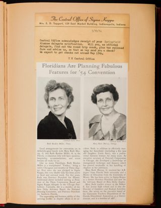 Priscilla Gaffney 1954 National Convention Scrapbook, Page 3