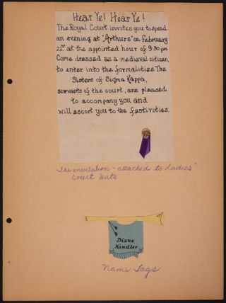 Alpha Chapter of Sigma Kappa Late 1960s Scrapbook, Page 29