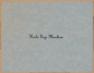 Karla Meacham to Epsilon Gamma Chapter Thank You Card, c. 1988