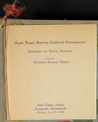 Sigma Kappa Sorority Confirmed Conventionites Pussycats and Queens Luncheon, June 26, 1950