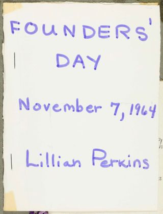 Boston Alumnae Chapter Founders' Day Program, November 7, 1964