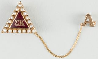 Eleanor Rogers Crown Pearl Badge with Alpha Chapter Guard