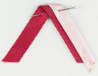 Eleanor Rogers Red and Pink Ribbon Pin