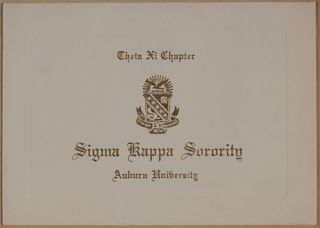 Theta Xi Chapter to Theta Rho Chapter Welcome Card, January 24, 1990