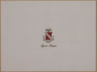 Jane Allan to Theta Rho Chapter Congratulatory Card