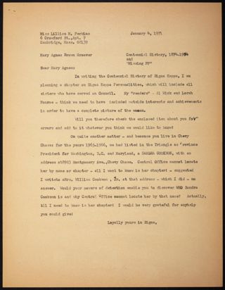 Lillian Perkins to Mary Blunt Letter, October 7, 1970