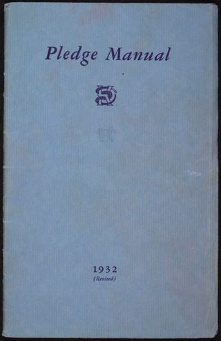 Pledge Manual, 1932