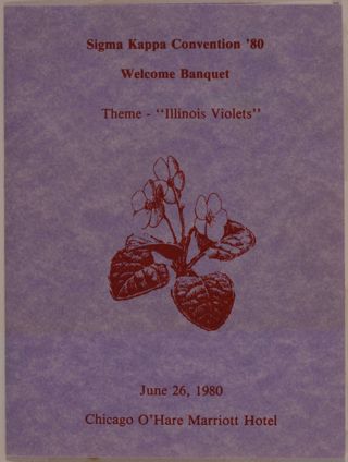 Sigma Kappa Convention '80 Welcome Banquet Program, June 26, 1980