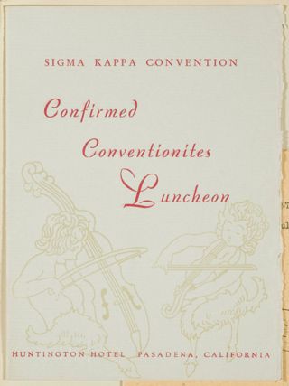 Sigma Kappa Convention Confirmed Conventionite Luncheon Program, July 7, 1952