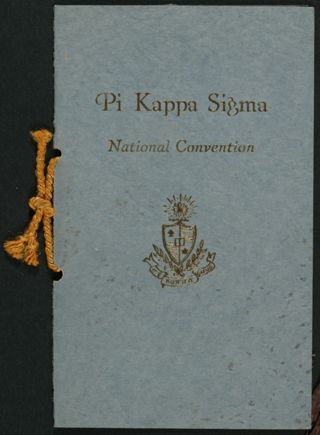 Biennial Banquet of the National Professional Sorority Pi Kappa Sigma Program, August 16, 1929