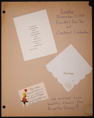 Xi Chapter Scrapbook, 1959-1974, Page 3