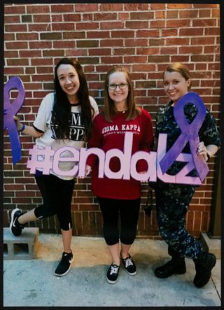 Three Xi Chapter Members at Walk to End Alzheimer's Event Photograph, 2010s